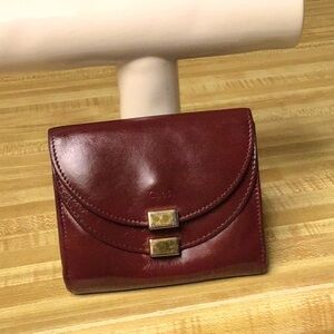 Chloe Burgundy Leather Wallet